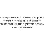 Геометрическая алхимия цифрового следа: спектральный анализ планирования дня с учётом весовых коэффициентов
