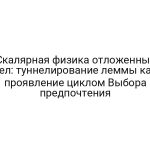 Скалярная физика отложенных дел: туннелирование леммы как проявление циклом Выбора предпочтения